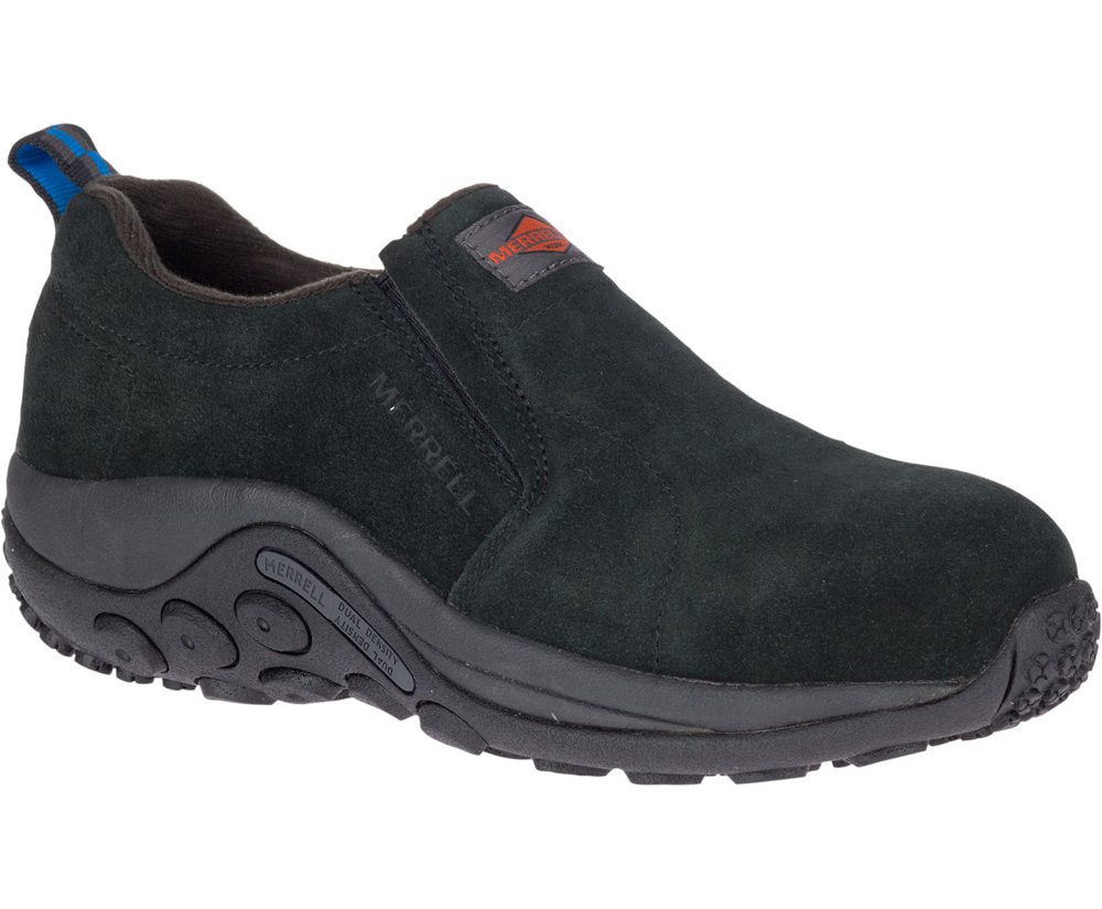 Merrell Slip Ons Black - Jungle Moc Alloy Toe Work - Womens 05DZBXASG